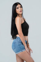 Aura Seamless One-Shoulder Ribbed Crop