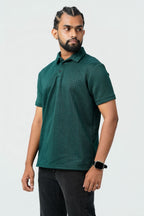 Textured Cable-Knit Polo