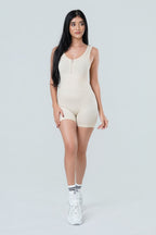 Contour Seamless Half Zip Jumpsuit
