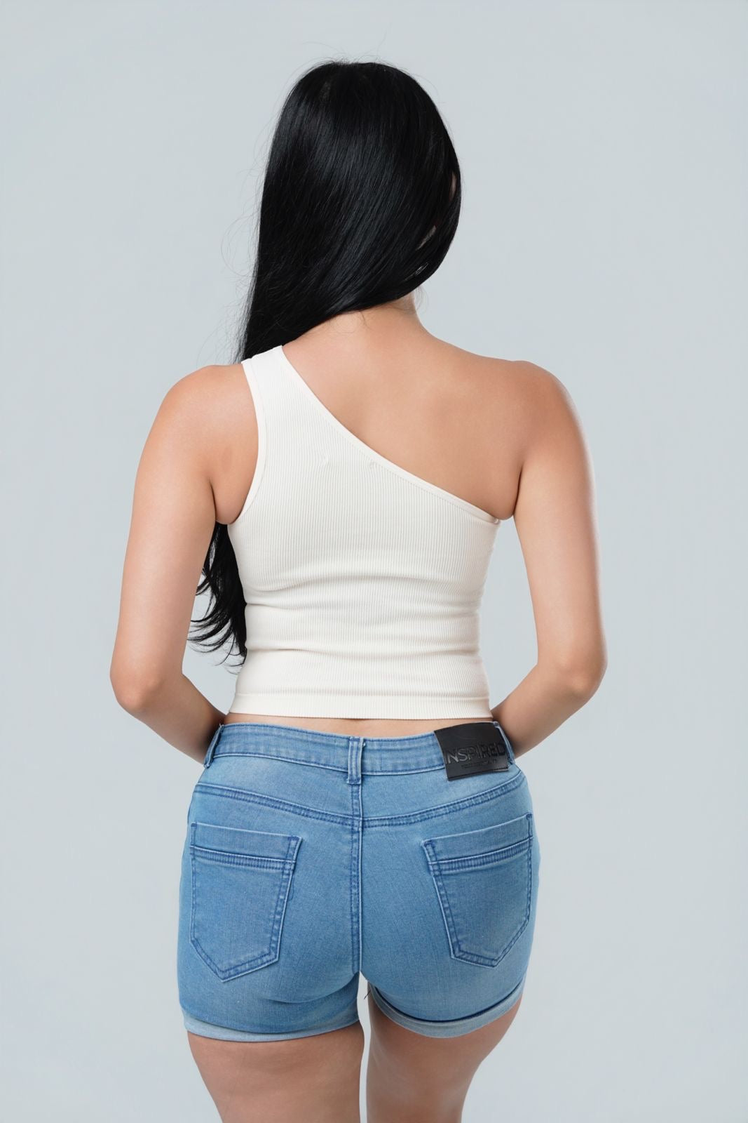 Aura Seamless One-Shoulder Ribbed Crop