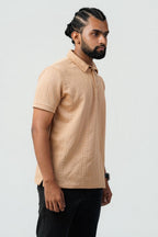 Textured Cable-Knit Polo