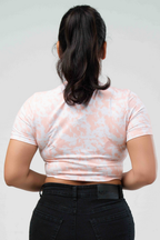 Blush Marble Crop Tee