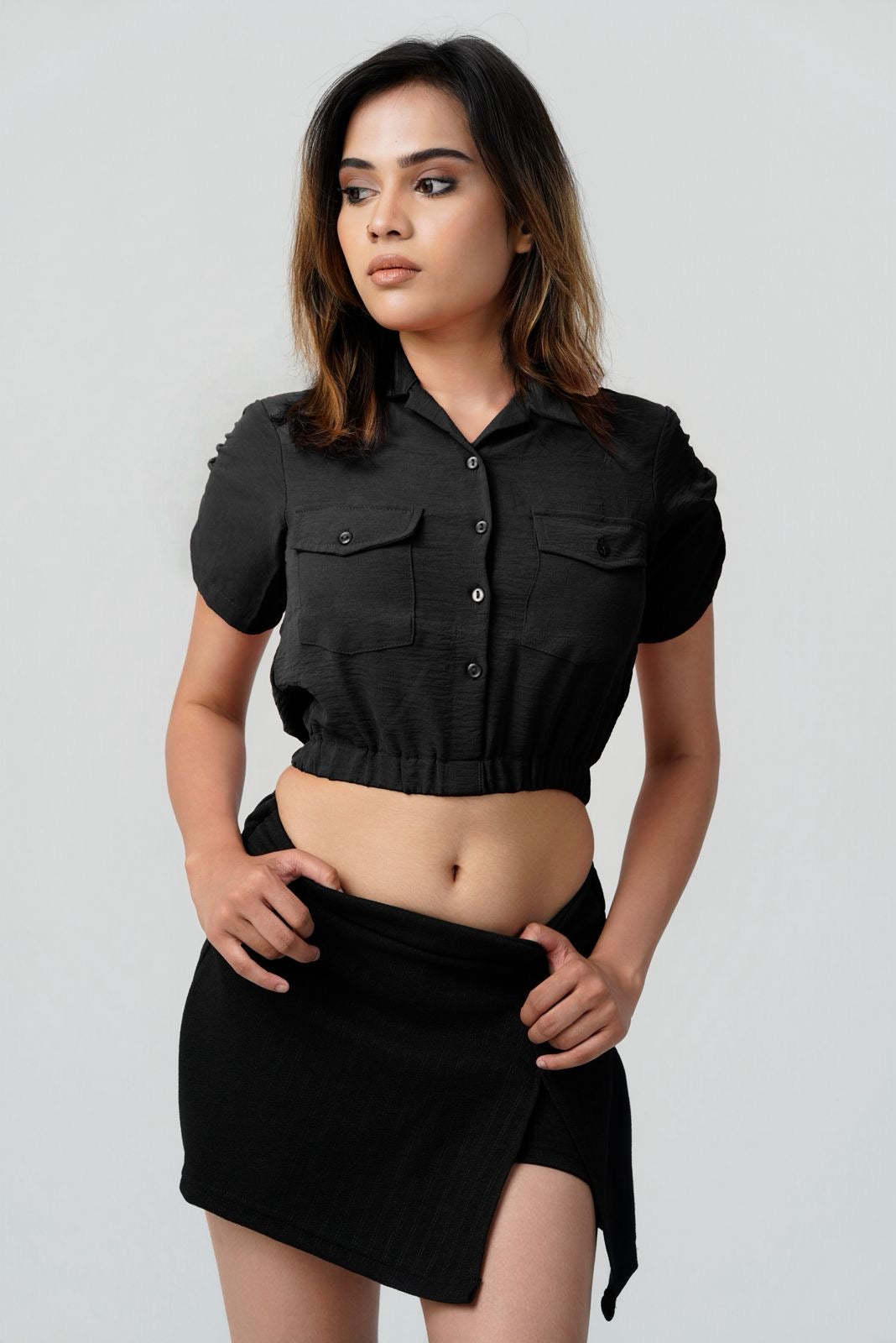 Aria Utility Crop Shirt