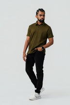 Textured Cable-Knit Polo