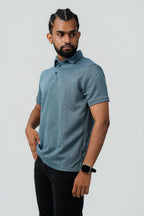 Textured Cable-Knit Polo