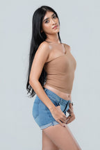 Aura Seamless One-Shoulder Ribbed Crop