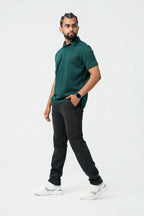 Textured Cable-Knit Polo