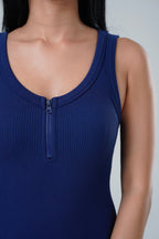 Contour Seamless Half Zip Jumpsuit