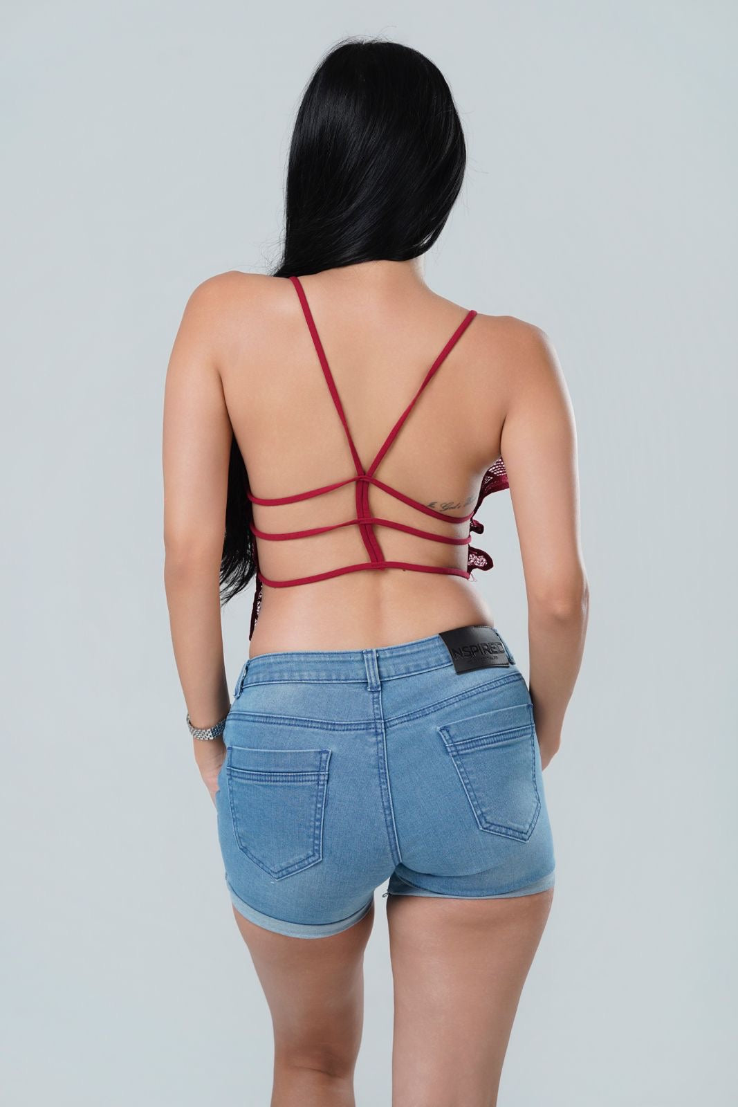 Butterfly Lace Cami Crop Top