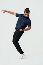 Textured Cable-Knit Polo