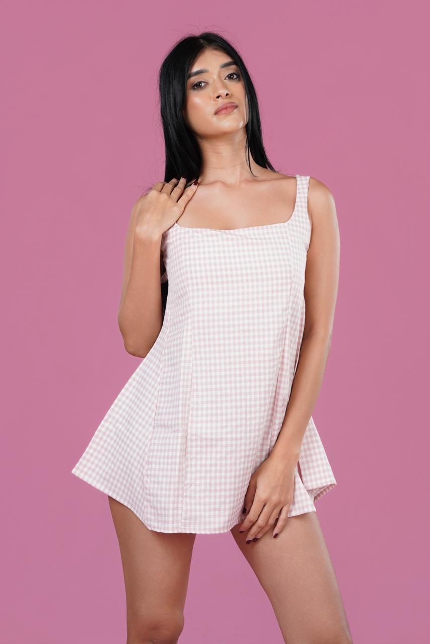 Pastel Check Open-Back Mini