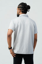 Textured Cable-Knit Polo