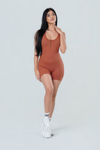 Contour Seamless Half Zip Jumpsuit
