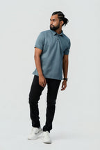 Textured Cable-Knit Polo