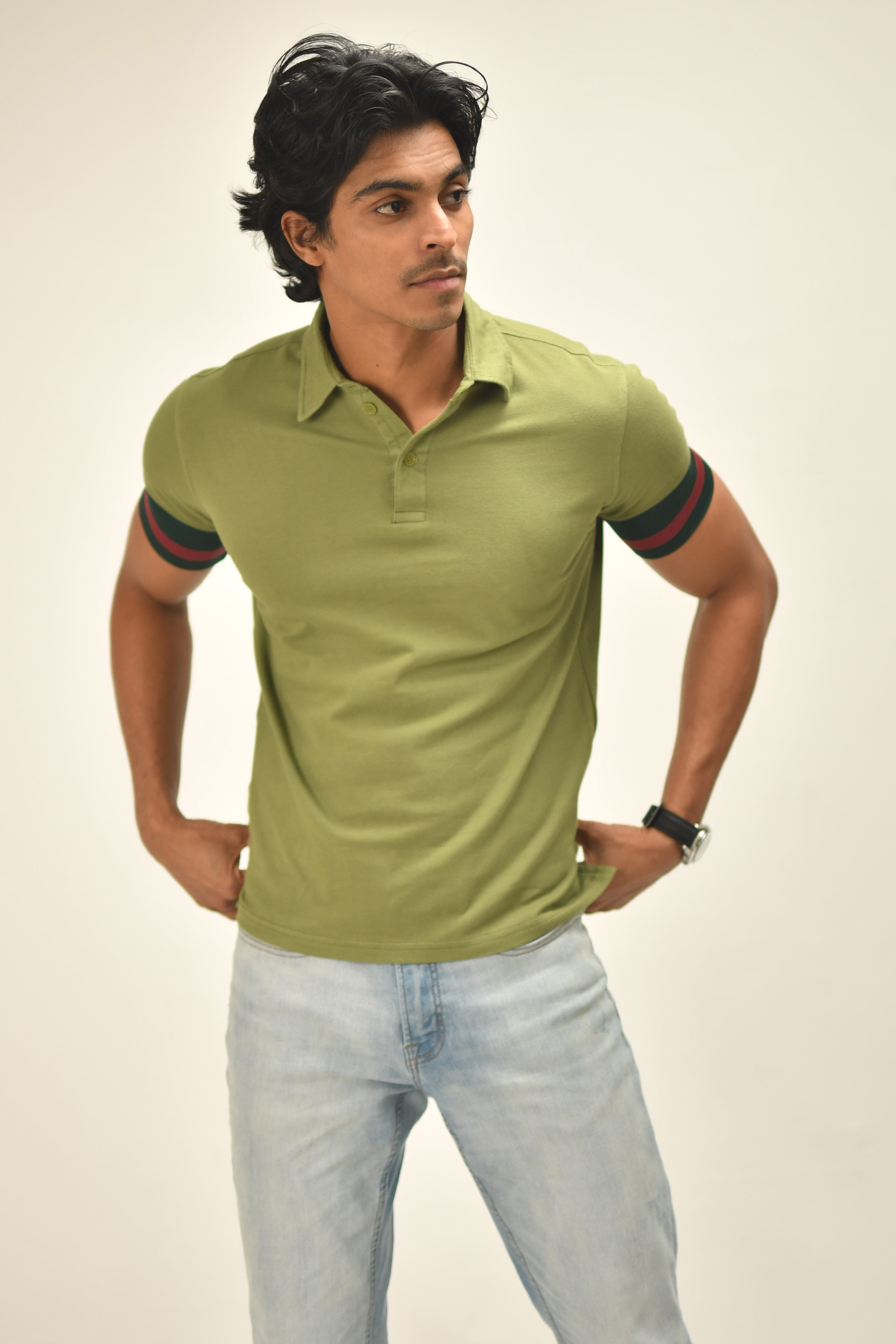Retro-Stripe Polo
