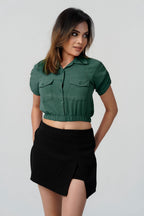 Aria Utility Crop Shirt