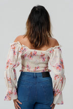 Meadow Mist Off-Shoulder Blouse