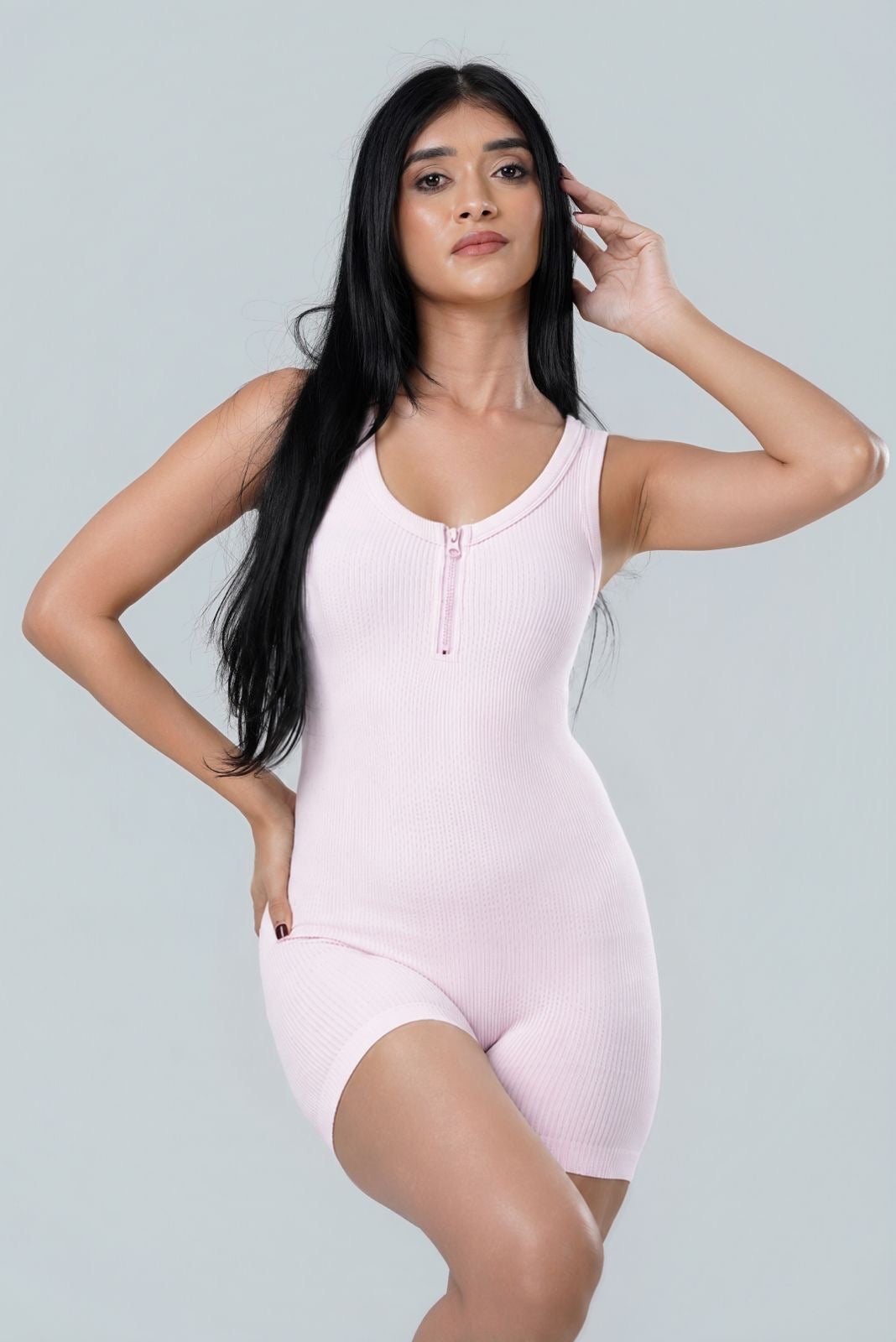 Contour Seamless Half Zip Jumpsuit