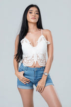Butterfly Lace Cami Crop Top