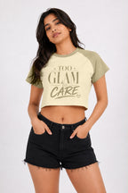 Too Glam To Care Crop Top
