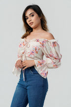 Meadow Mist Off-Shoulder Blouse