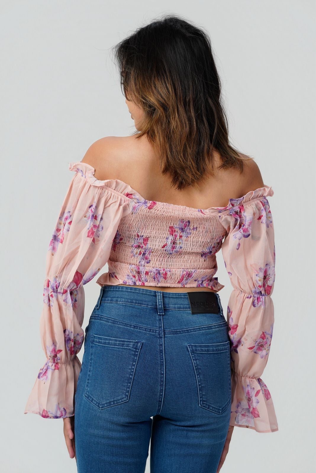 Meadow Mist Off-Shoulder Blouse