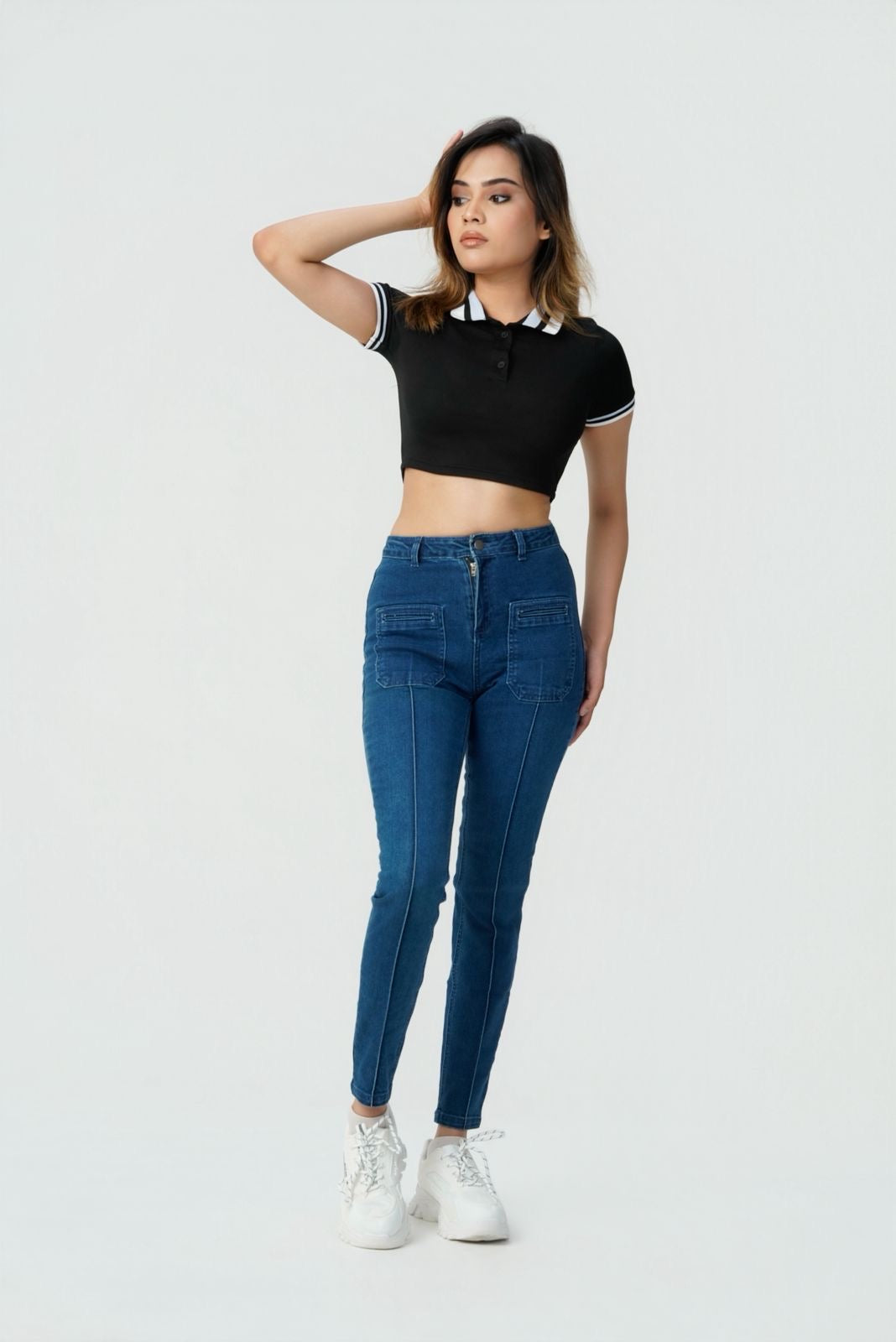 Front Pocket High Rise Skinny