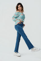 Meadow Mist Off-Shoulder Blouse