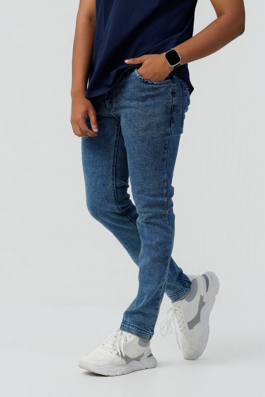 Gents Acid Wash Slim Fit Denim