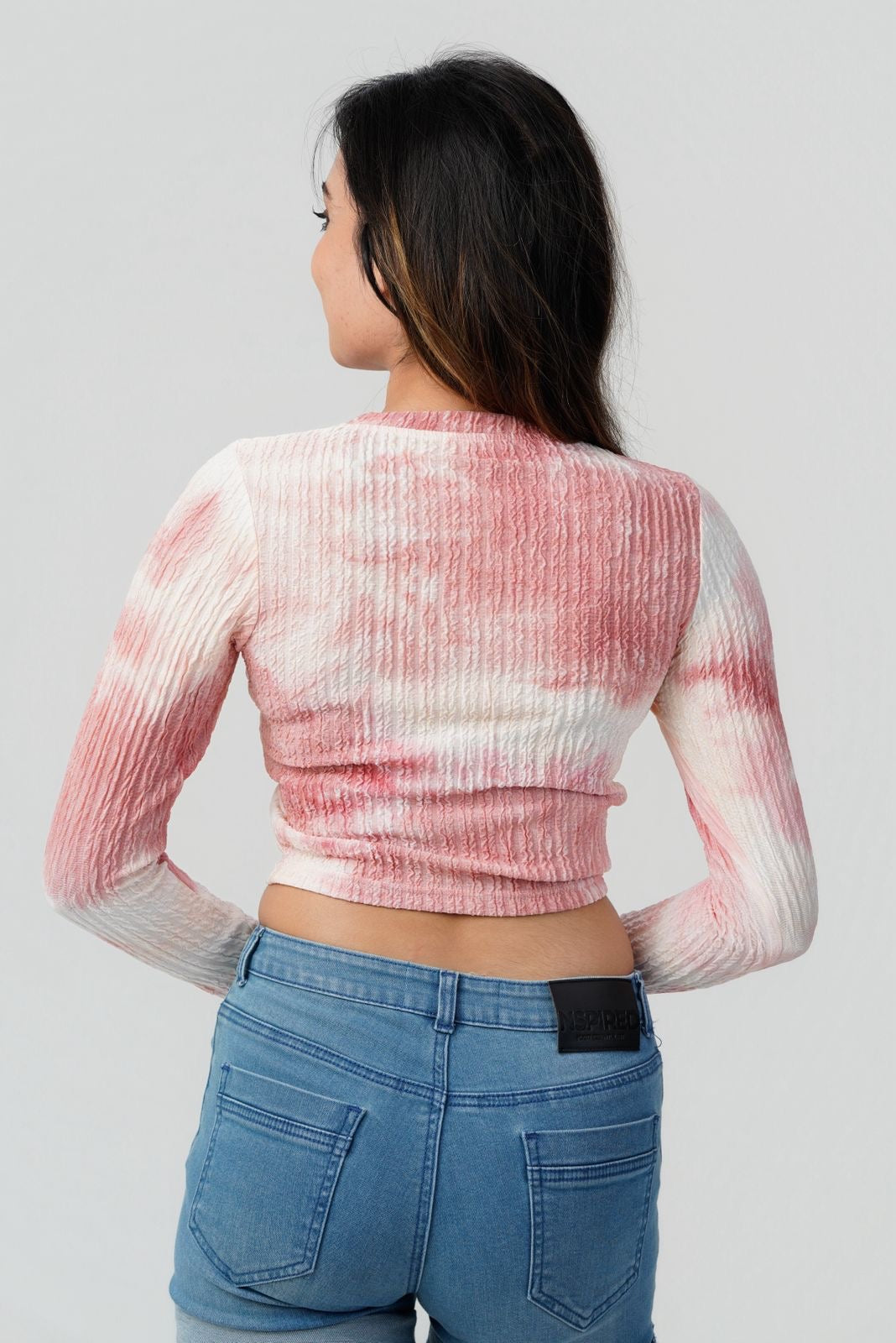 Cloud Ribbed Long Sleeve Crop Top