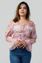 Meadow Mist Off-Shoulder Blouse