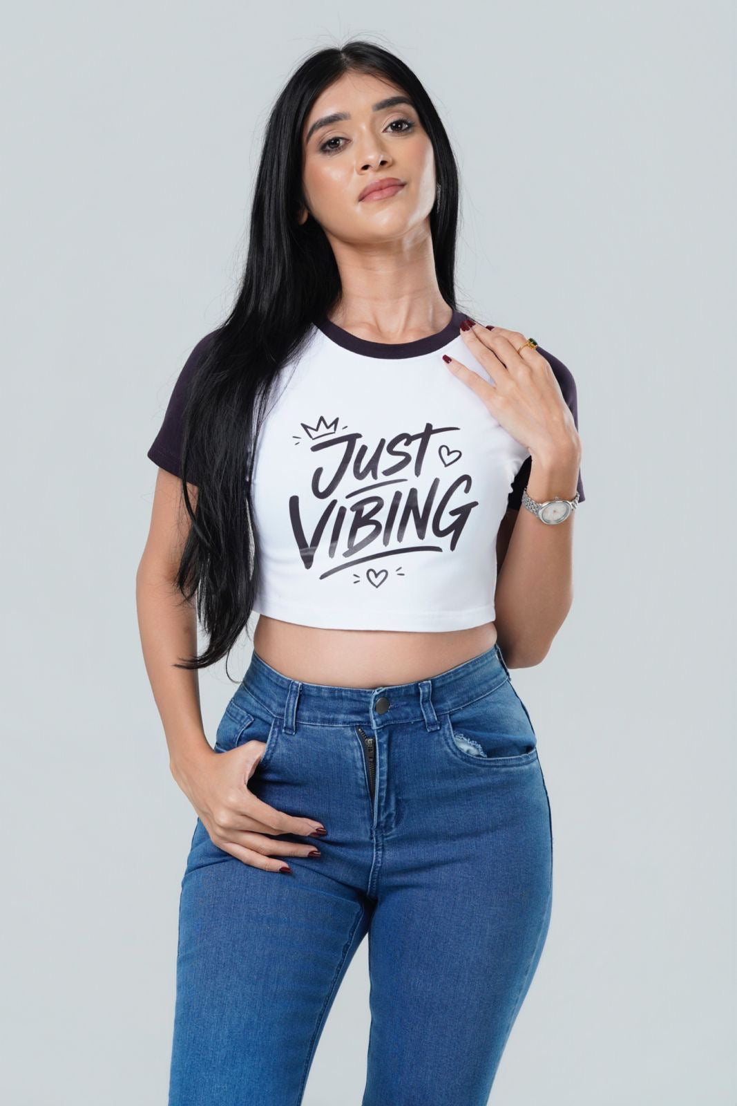 Just Vibing Crop Top