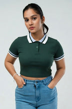 Inspired Collar Crop Top