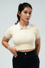 Inspired Collar Crop Top